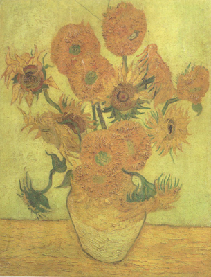 Still life Vase with Fourteen Sunflowers (nn04)